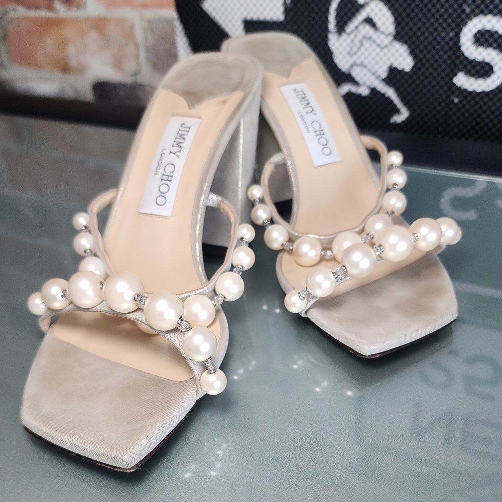 Jimmy Choo pearl sandals